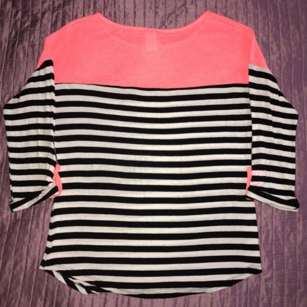 Bright Pink Striped Shirt